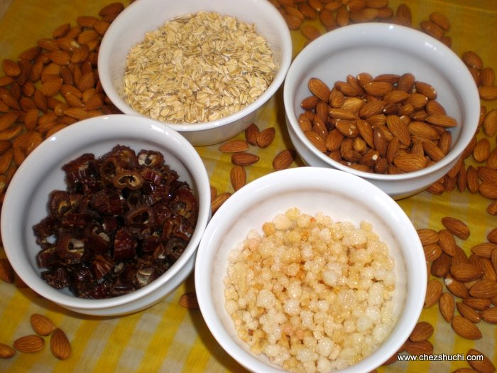ingredients for oat laddu